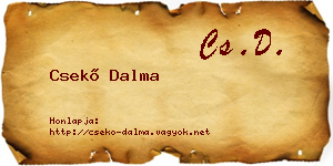 Csekő Dalma névjegykártya